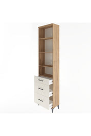 Arges Dolap 4 Raflı 3 Çekmeceli 60x30x243 - S32M056V7A