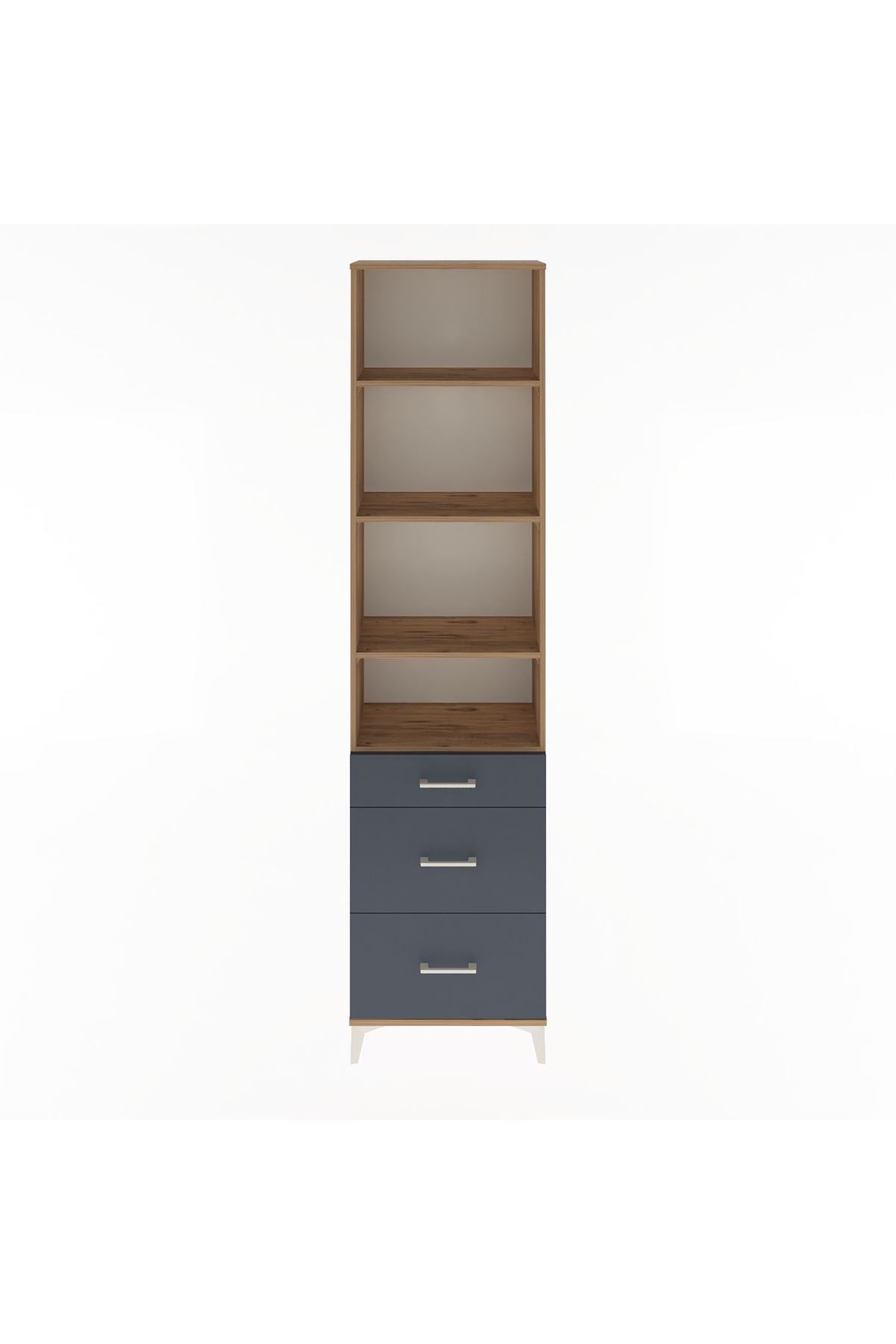 Arges Dolap 4 Raflı 3 Çekmeceli 60x30x243 - S32M056V8A
