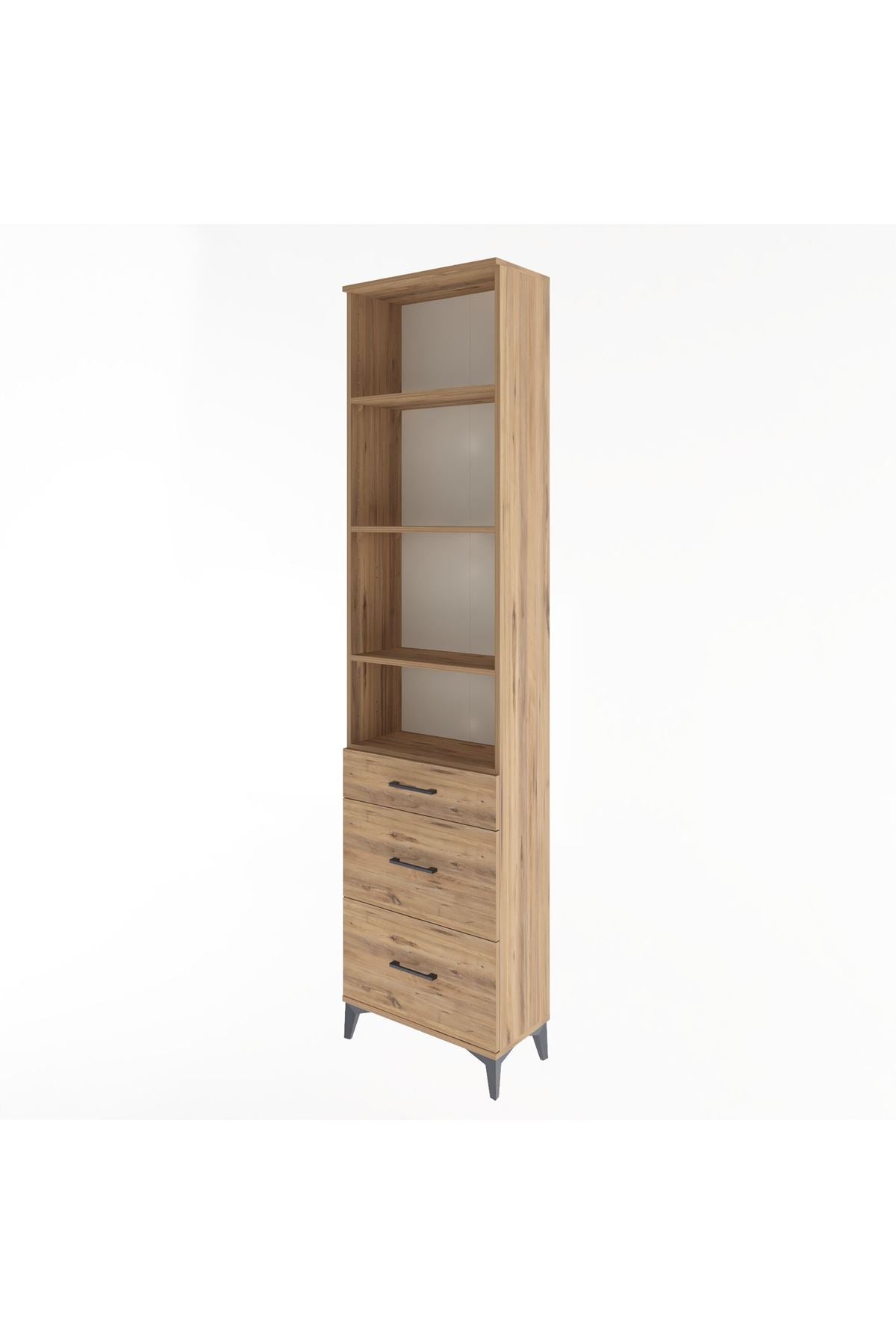 Arges Dolap 4 Raflı 3 Çekmeceli 60x30x243 - S32M056V9A
