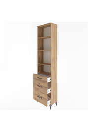 Arges Dolap 4 Raflı 3 Çekmeceli 60x30x243 - S32M056V9A
