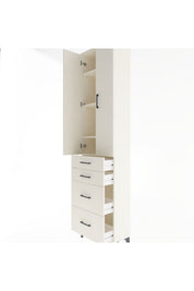 Arges Dolap 4 Raflı 4 Çekmeceli 2 Kapaklı 60x30x243 - S32M057V1A