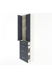Arges Dolap 4 Raflı 4 Çekmeceli 2 Kapaklı 60x30x243 - S32M057V2A