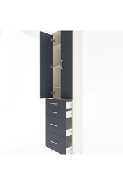 Arges Dolap 4 Raflı 4 Çekmeceli 2 Kapaklı 60x30x243 - S32M057V2A