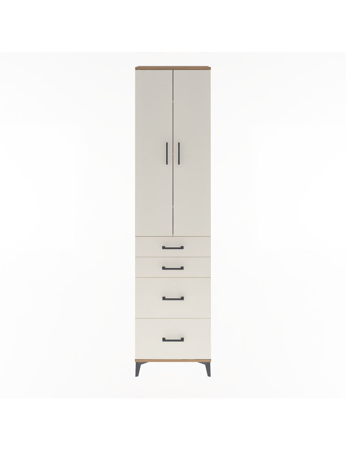 Arges Dolap 4 Raflı 4 Çekmeceli 2 Kapaklı 60x30x243 - S32M057V7A