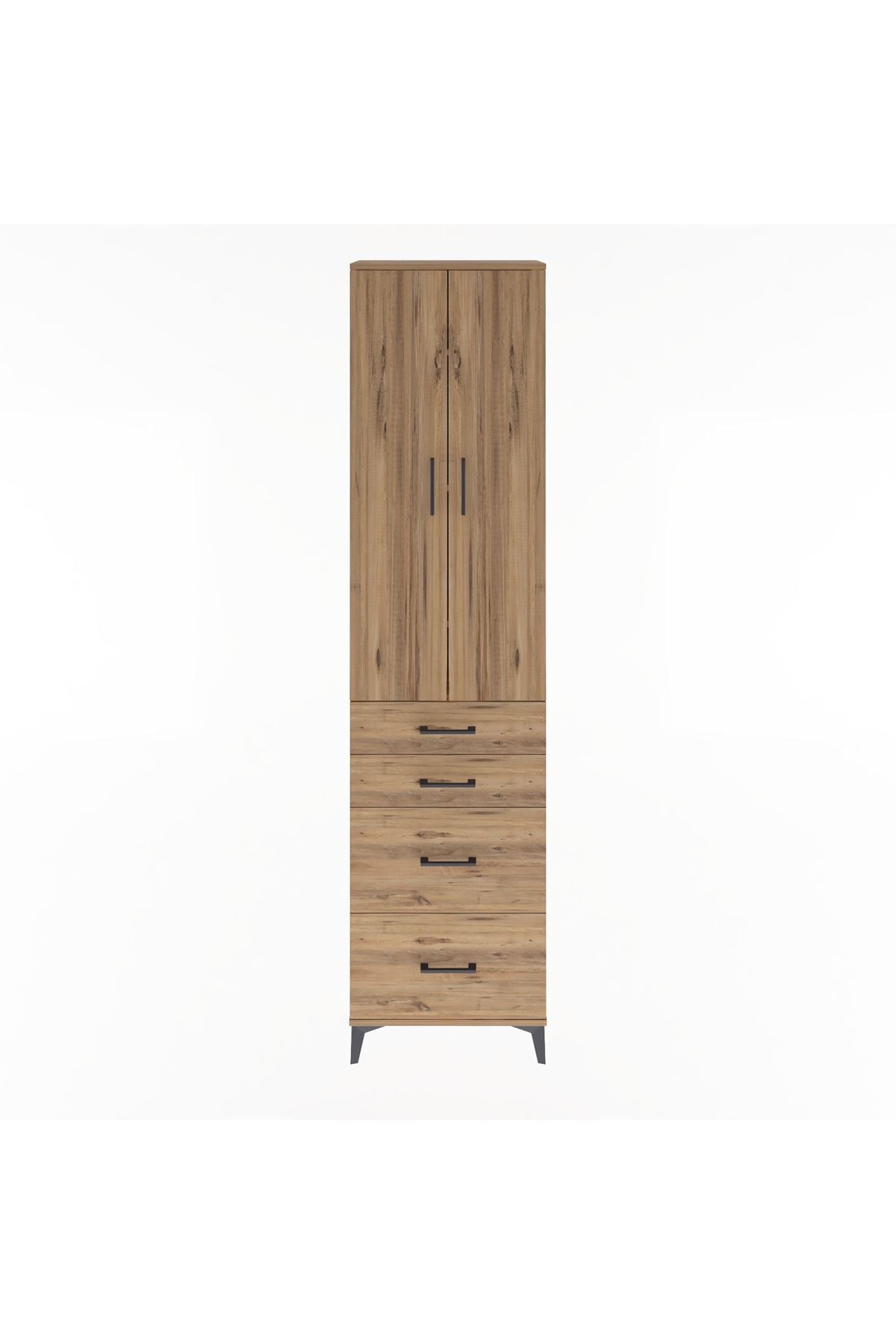 Arges Dolap 4 Raflı 4 Çekmeceli 2 Kapaklı 60x30x243 - S32M057V9A