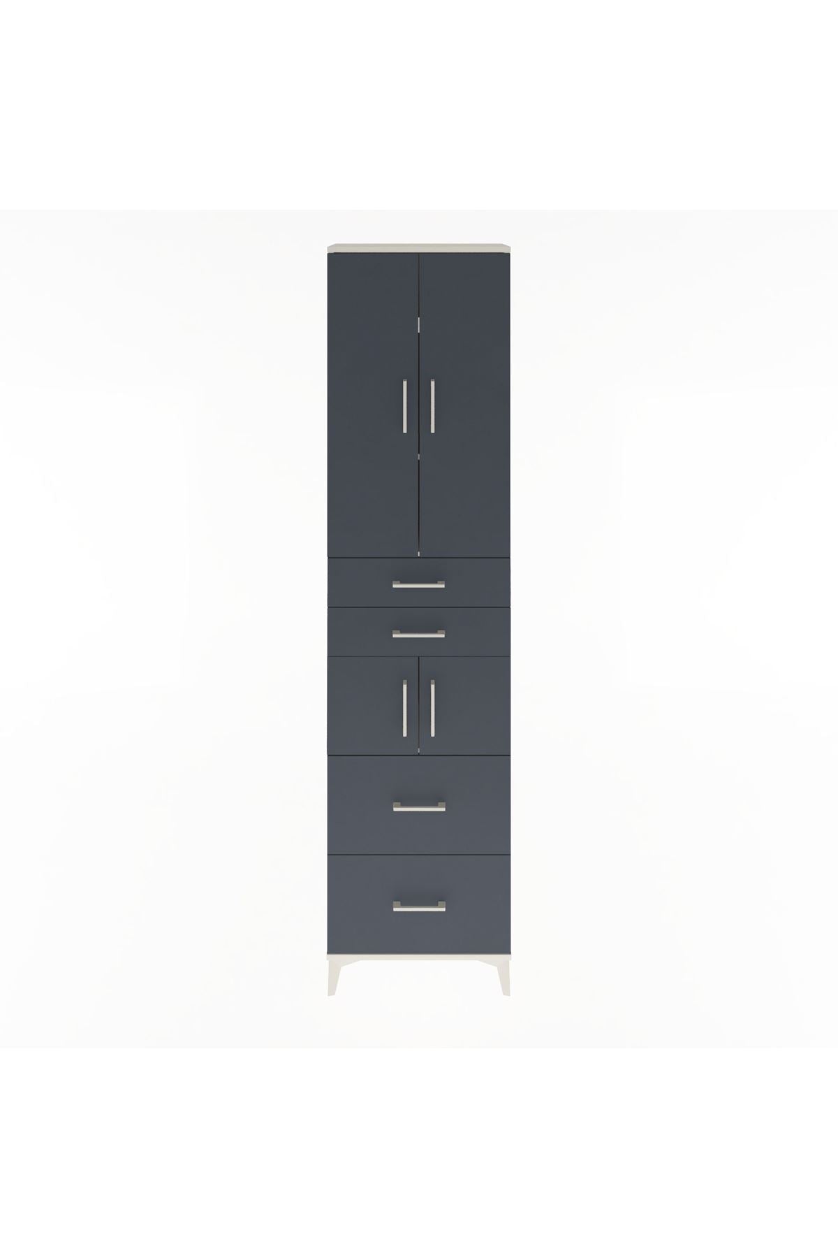 Arges Dolap 4 Raflı 4 Çekmeceli 4 Kapaklı 60x30x243 - S32M058V2A