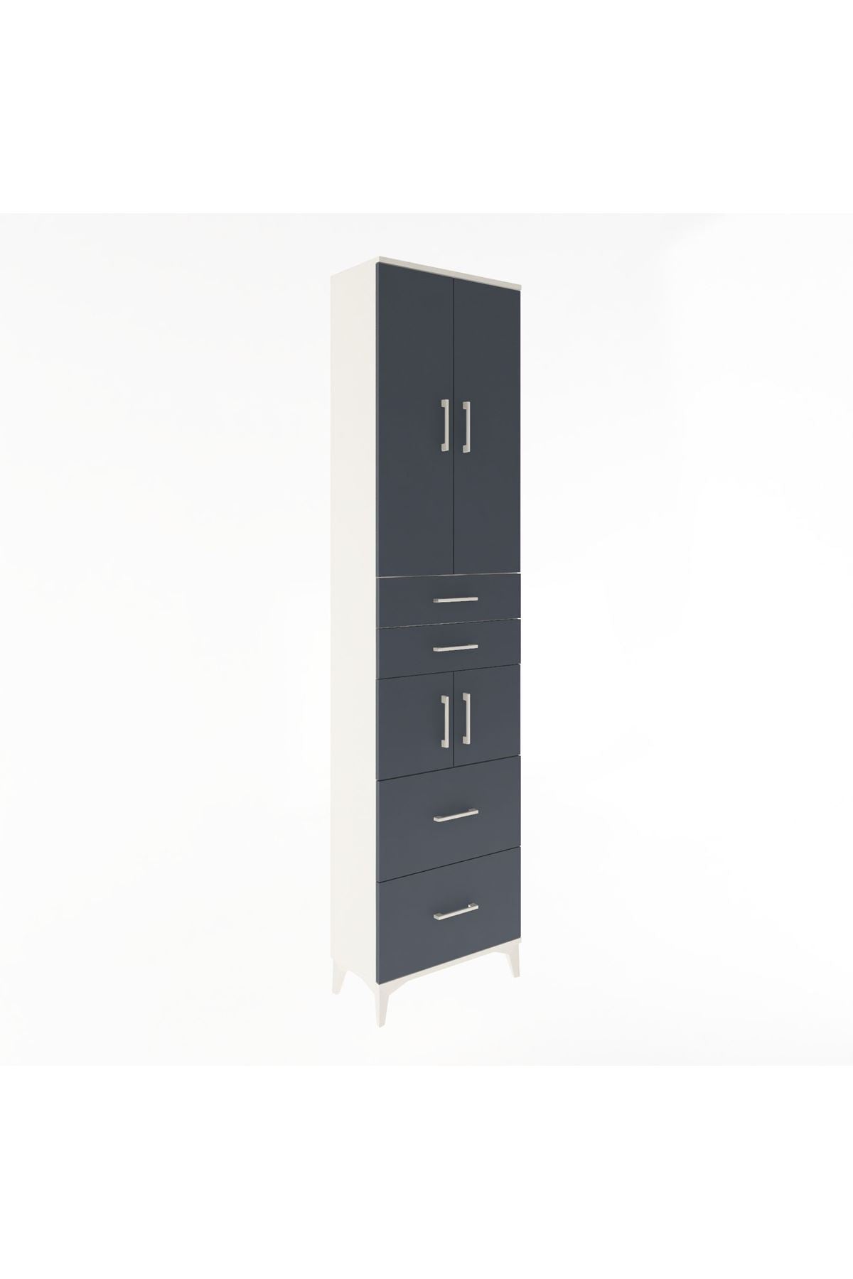 Arges Dolap 4 Raflı 4 Çekmeceli 4 Kapaklı 60x30x243 - S32M058V2A