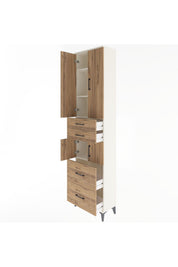 Arges Dolap 4 Raflı 4 Çekmeceli 4 Kapaklı 60x30x243 - S32M058V3A