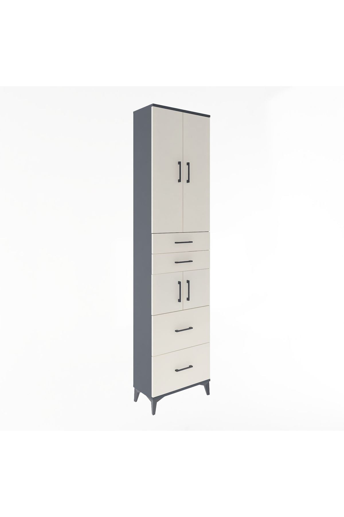Arges Dolap 4 Raflı 4 Çekmeceli 4 Kapaklı 60x30x243 - S32M058V4A