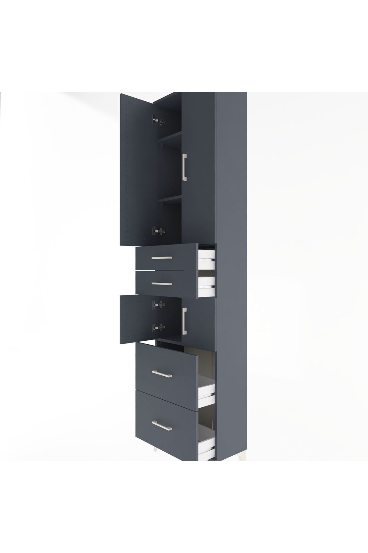 Arges Dolap 4 Raflı 4 Çekmeceli 4 Kapaklı 60x30x243 - S32M058V5A