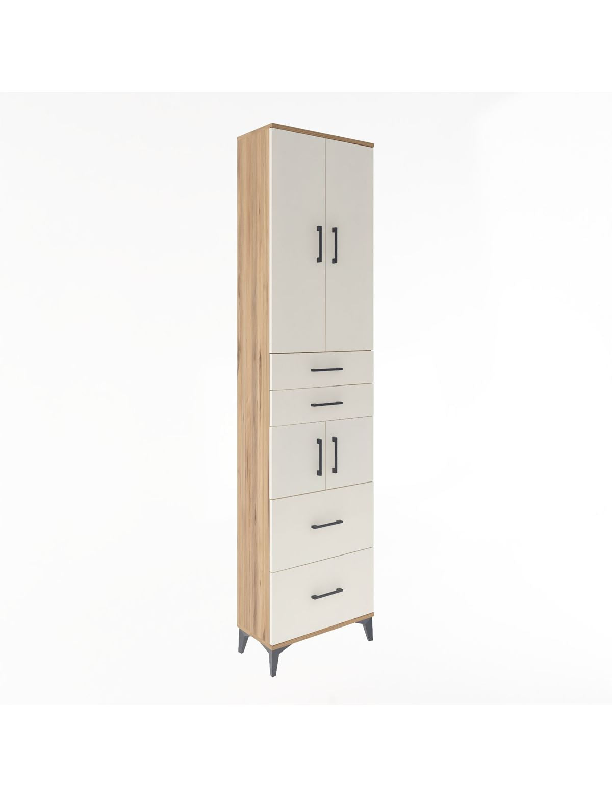 Arges Dolap 4 Raflı 4 Çekmeceli 4 Kapaklı 60x30x243 - S32M058V7A