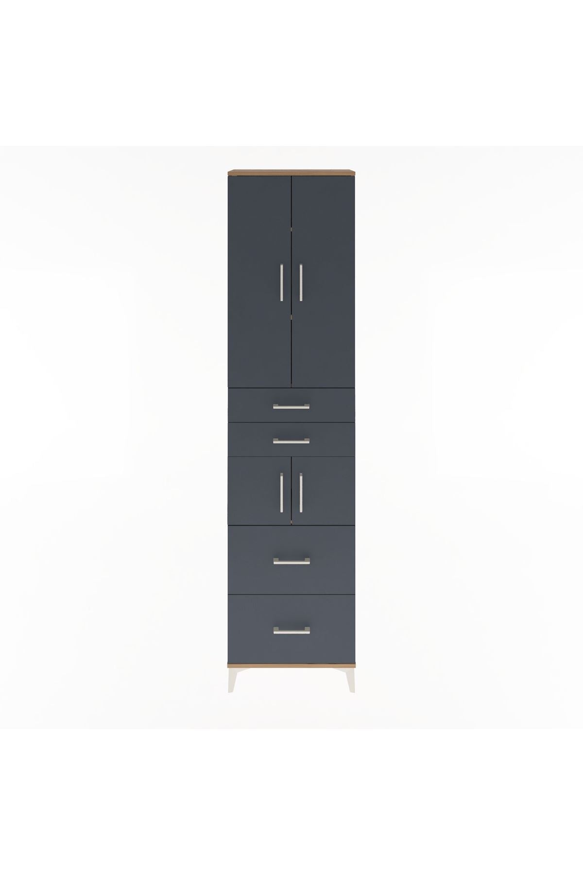 Arges Dolap 4 Raflı 4 Çekmeceli 4 Kapaklı 60x30x243 - S32M058V8A