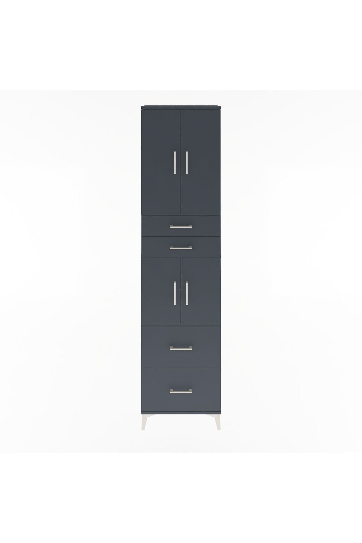 Arges Dolap 5 Raflı 4 Çekmeceli 4 Kapaklı 60x30x243 - S32M059V5A