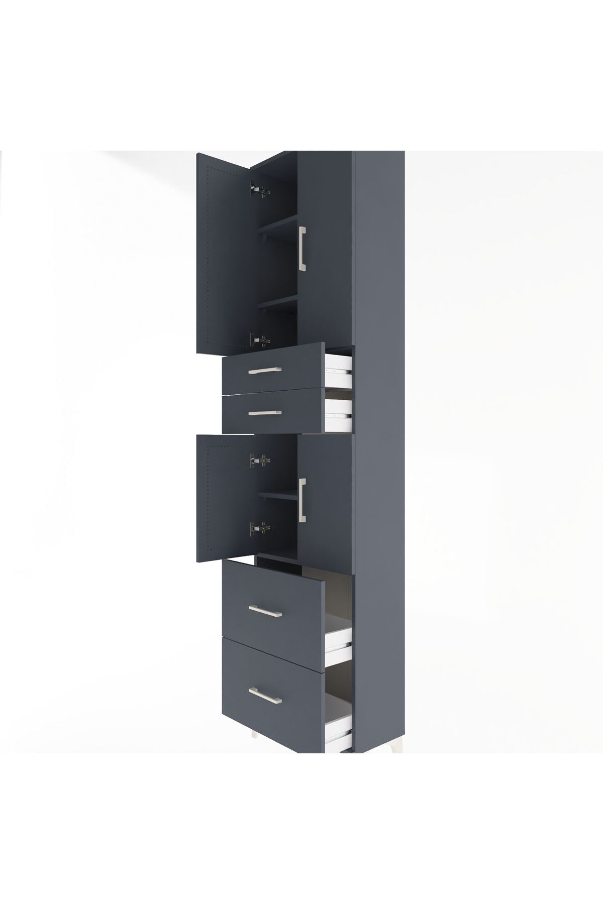 Arges Dolap 5 Raflı 4 Çekmeceli 4 Kapaklı 60x30x243 - S32M059V5A