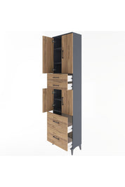 Arges Dolap 5 Raflı 4 Çekmeceli 4 Kapaklı 60x30x243 - S32M059V6A