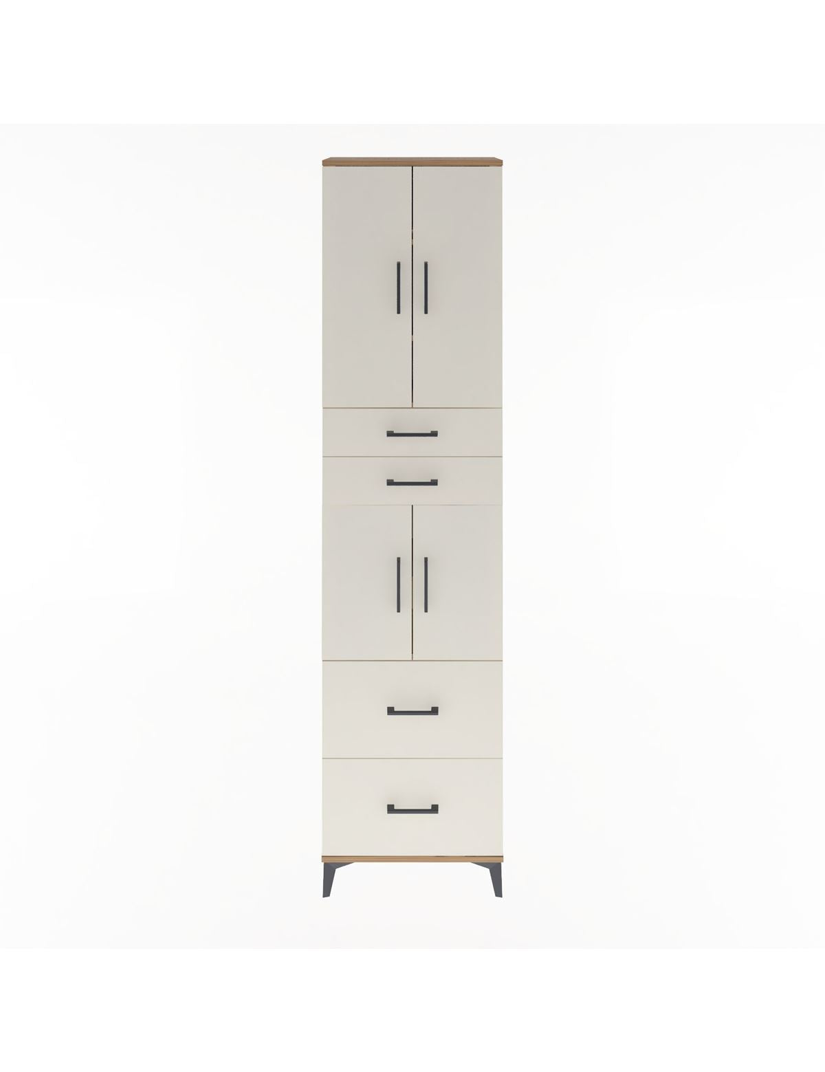 Arges Dolap 5 Raflı 4 Çekmeceli 4 Kapaklı 60x30x243 - S32M059V7A