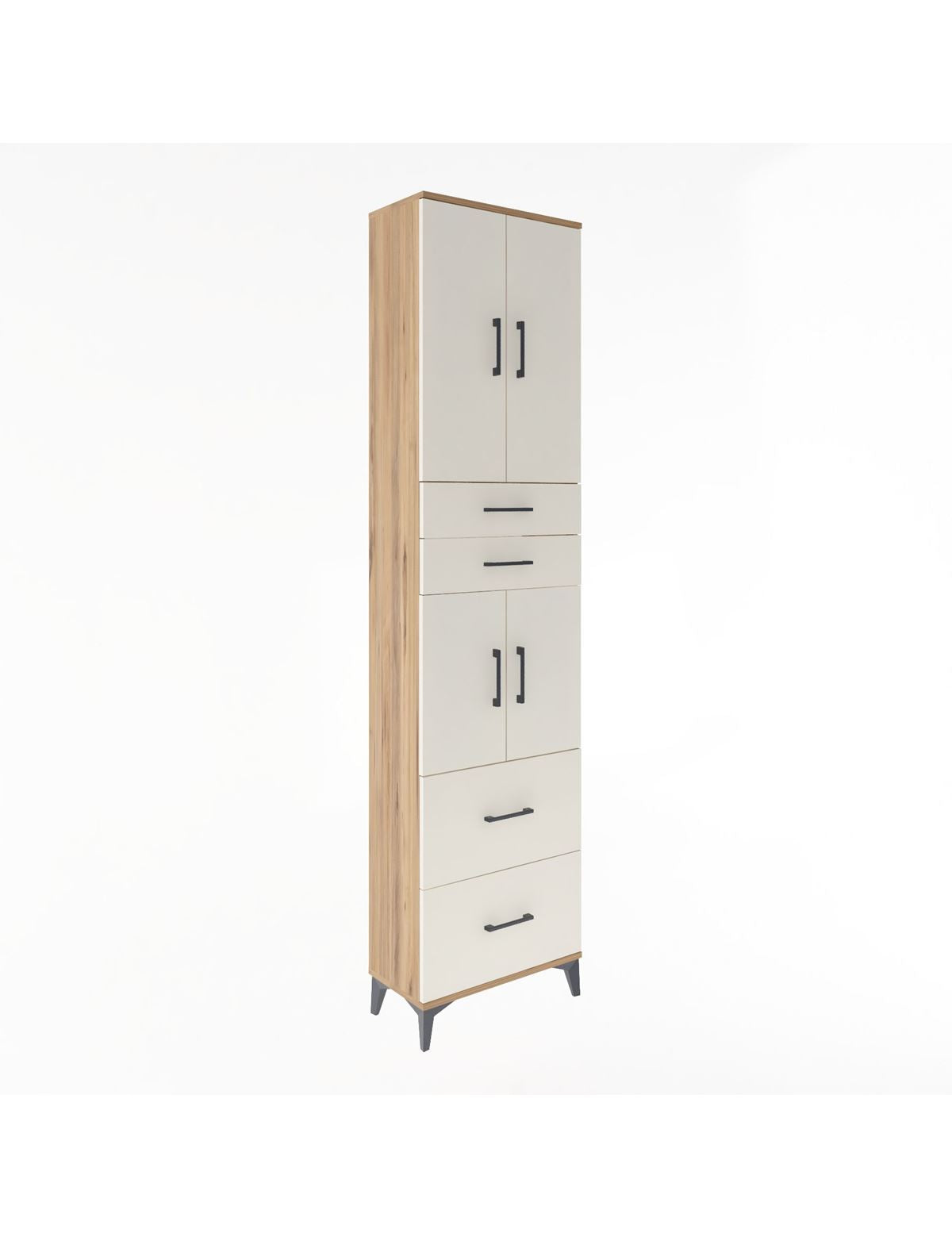 Arges Dolap 5 Raflı 4 Çekmeceli 4 Kapaklı 60x30x243 - S32M059V7A