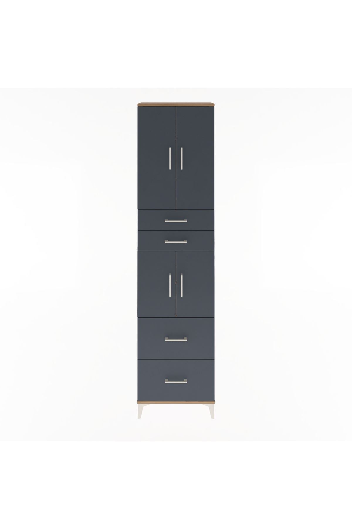 Arges Dolap 5 Raflı 4 Çekmeceli 4 Kapaklı 60x30x243 - S32M059V8A