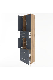 Arges Dolap 5 Raflı 4 Çekmeceli 4 Kapaklı 60x30x243 - S32M059V8A