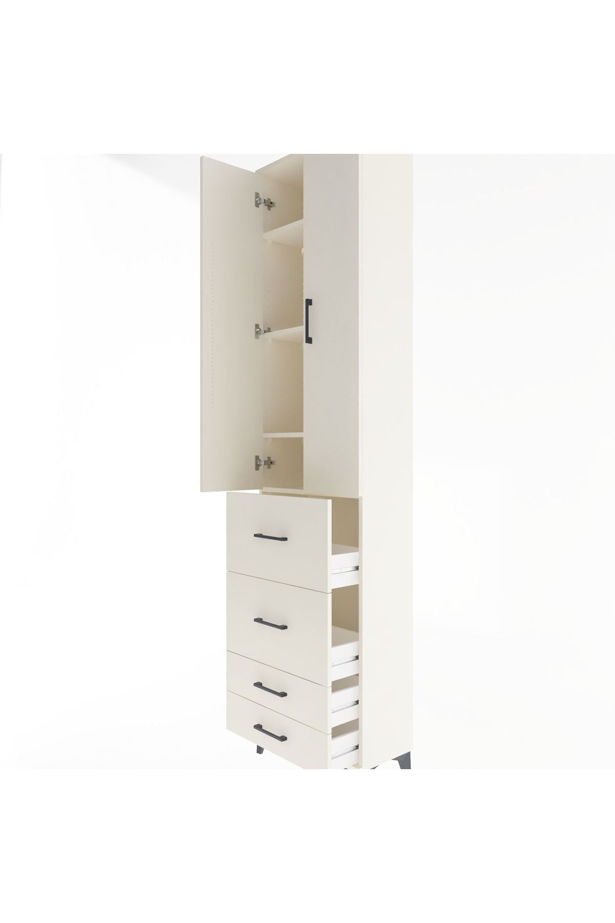 Arges Dolap 4 Raflı 4 Çekmeceli 2 Kapaklı 60x30x243 - S32M060V1A