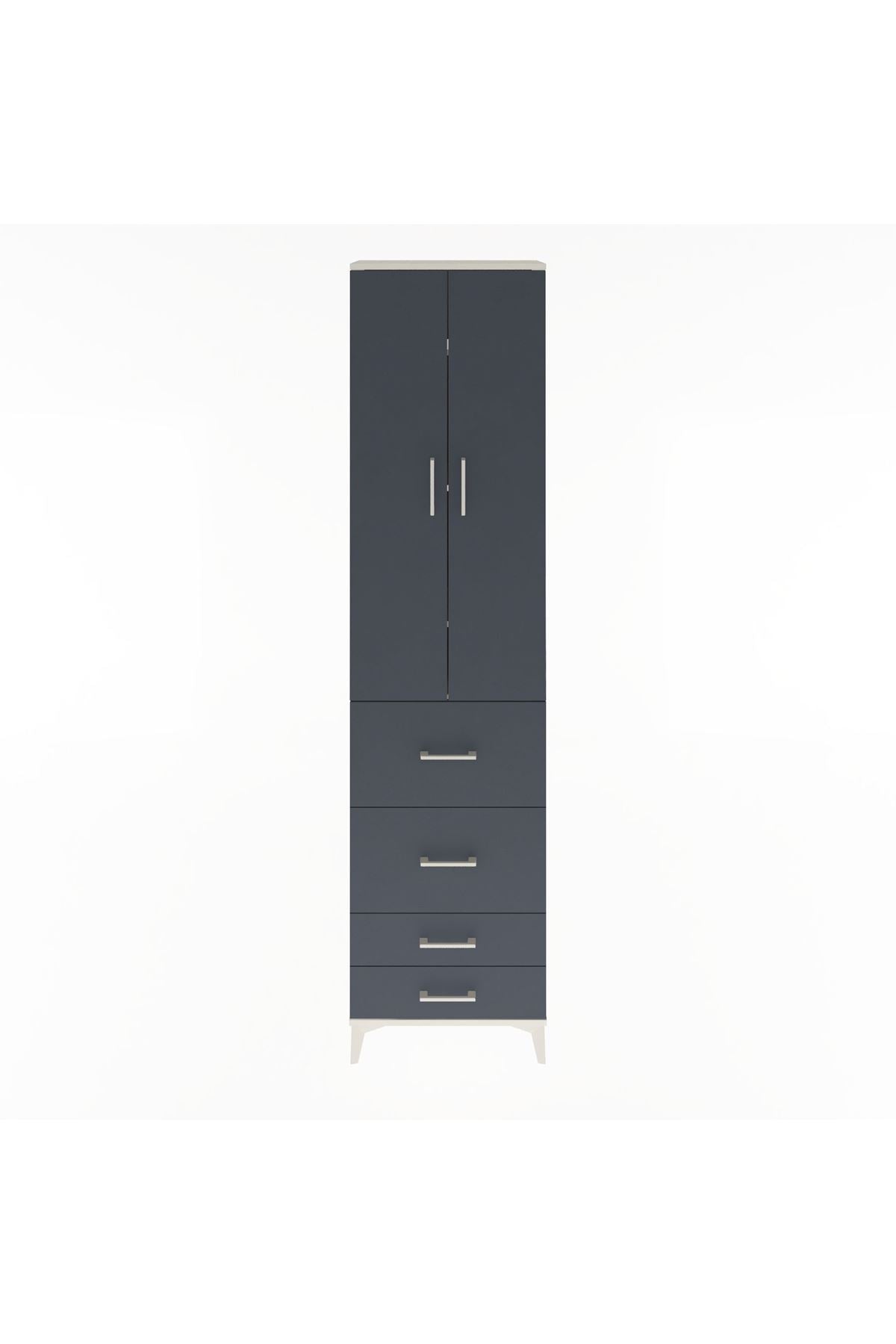Arges Dolap 4 Raflı 4 Çekmeceli 2 Kapaklı 60x30x243 - S32M060V2A