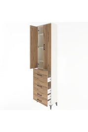 Arges Dolap 4 Raflı 4 Çekmeceli 2 Kapaklı 60x30x243 - S32M060V3A