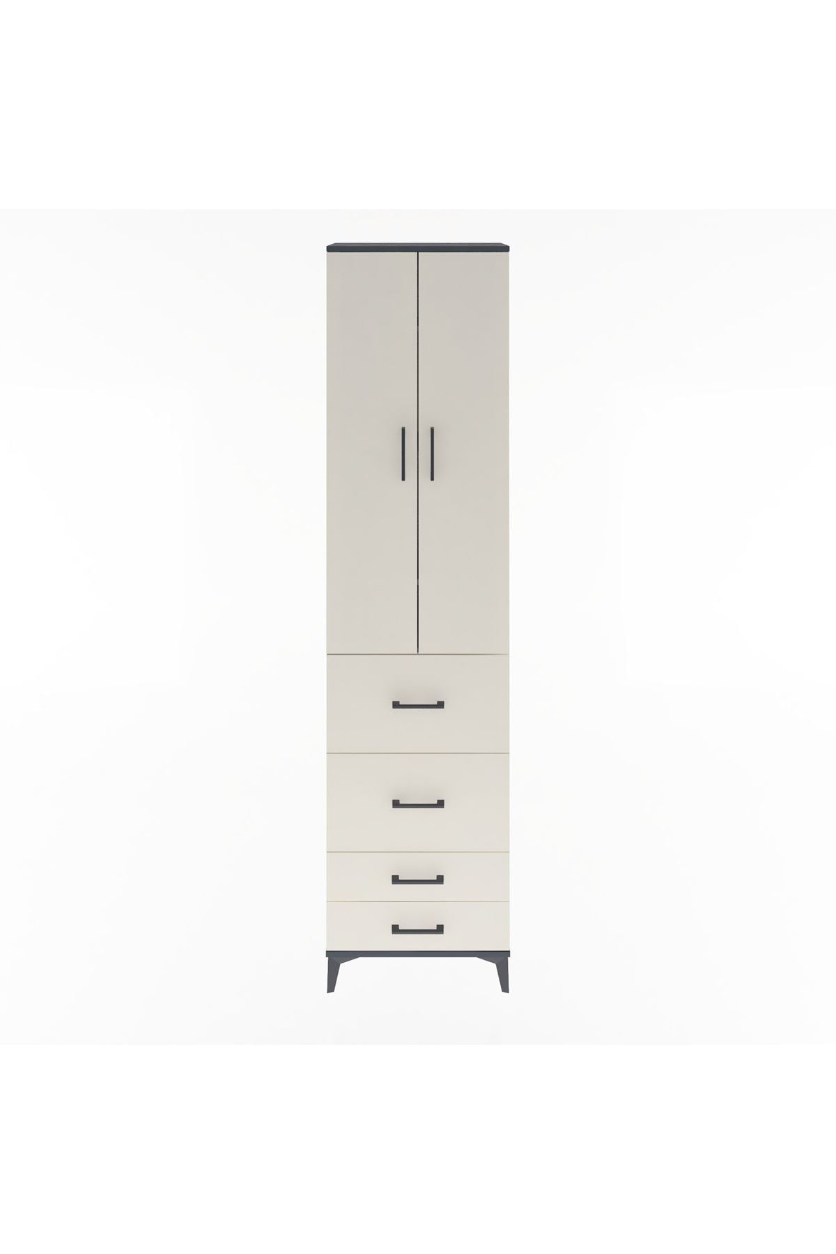 Arges Dolap 4 Raflı 4 Çekmeceli 2 Kapaklı 60x30x243 - S32M060V4A