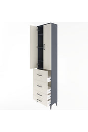 Arges Dolap 4 Raflı 4 Çekmeceli 2 Kapaklı 60x30x243 - S32M060V4A