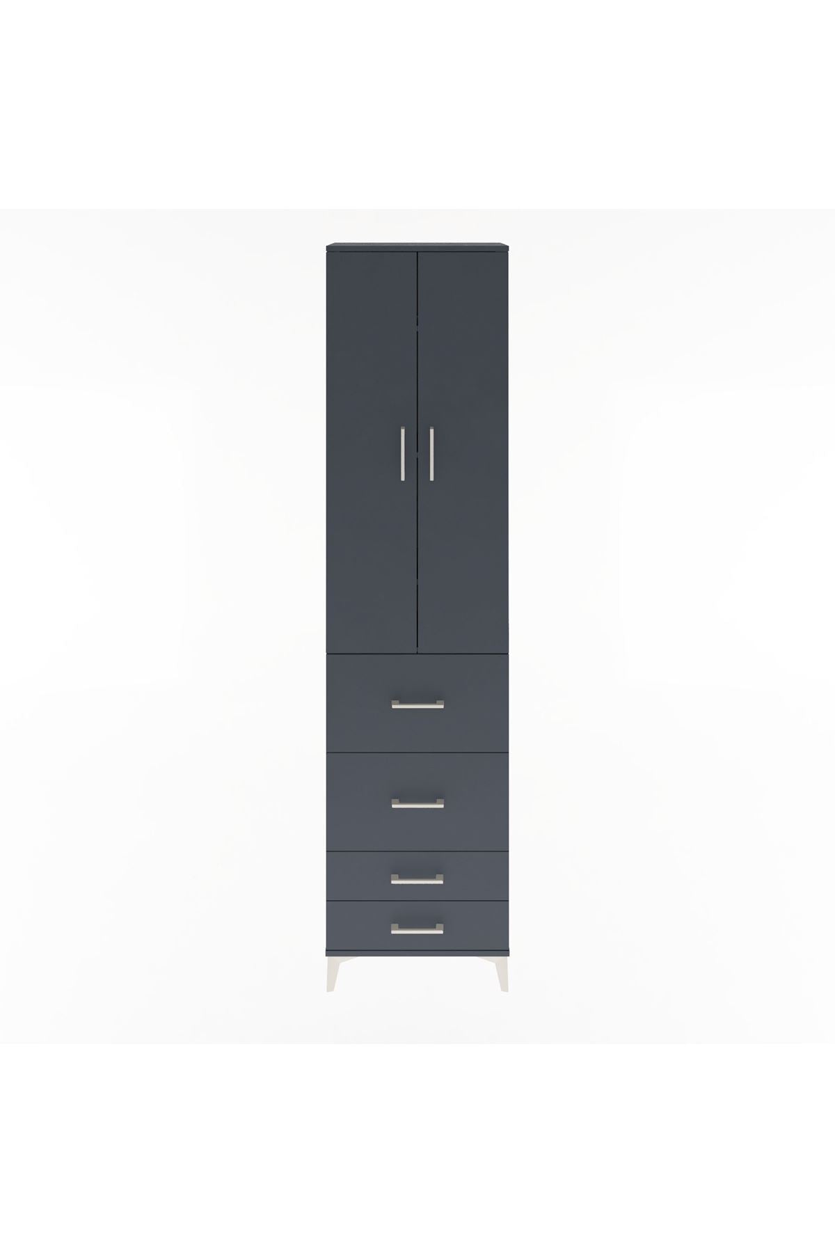 Arges Dolap 4 Raflı 4 Çekmeceli 2 Kapaklı 60x30x243 - S32M060V5A