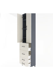 Arges Dolap 4 Raflı 4 Çekmeceli 2 Kapaklı 60x30x243 - S32M060V4A