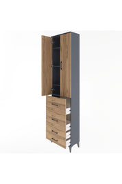 Arges Dolap 4 Raflı 4 Çekmeceli 2 Kapaklı 60x30x243 - S32M060V6A