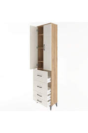 Arges Dolap 4 Raflı 4 Çekmeceli 2 Kapaklı 60x30x243 - S32M060V7A