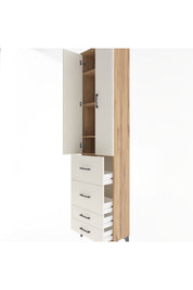 Arges Dolap 4 Raflı 4 Çekmeceli 2 Kapaklı 60x30x243 - S32M060V7A