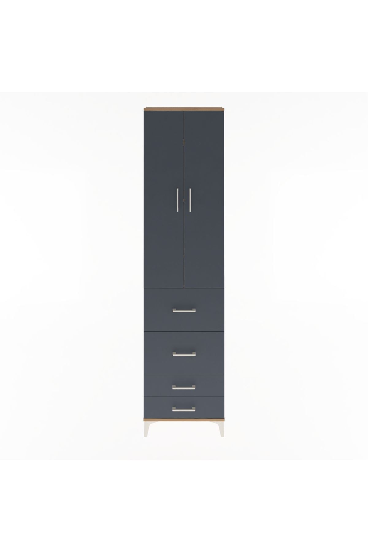 Arges Dolap 4 Raflı 4 Çekmeceli 2 Kapaklı 60x30x243 - S32M060V8A