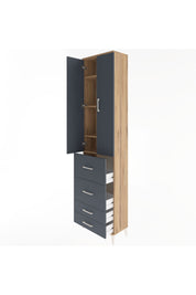 Arges Dolap 4 Raflı 4 Çekmeceli 2 Kapaklı 60x30x243 - S32M060V8A