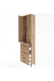 Arges Dolap 4 Raflı 4 Çekmeceli 2 Kapaklı 60x30x243 - S32M060V9A