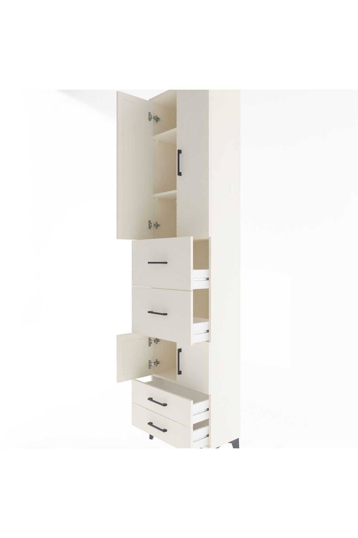 Arges Dolap 4 Raflı 4 Çekmeceli 4 Kapaklı 60x30x243 - S32M061V1A