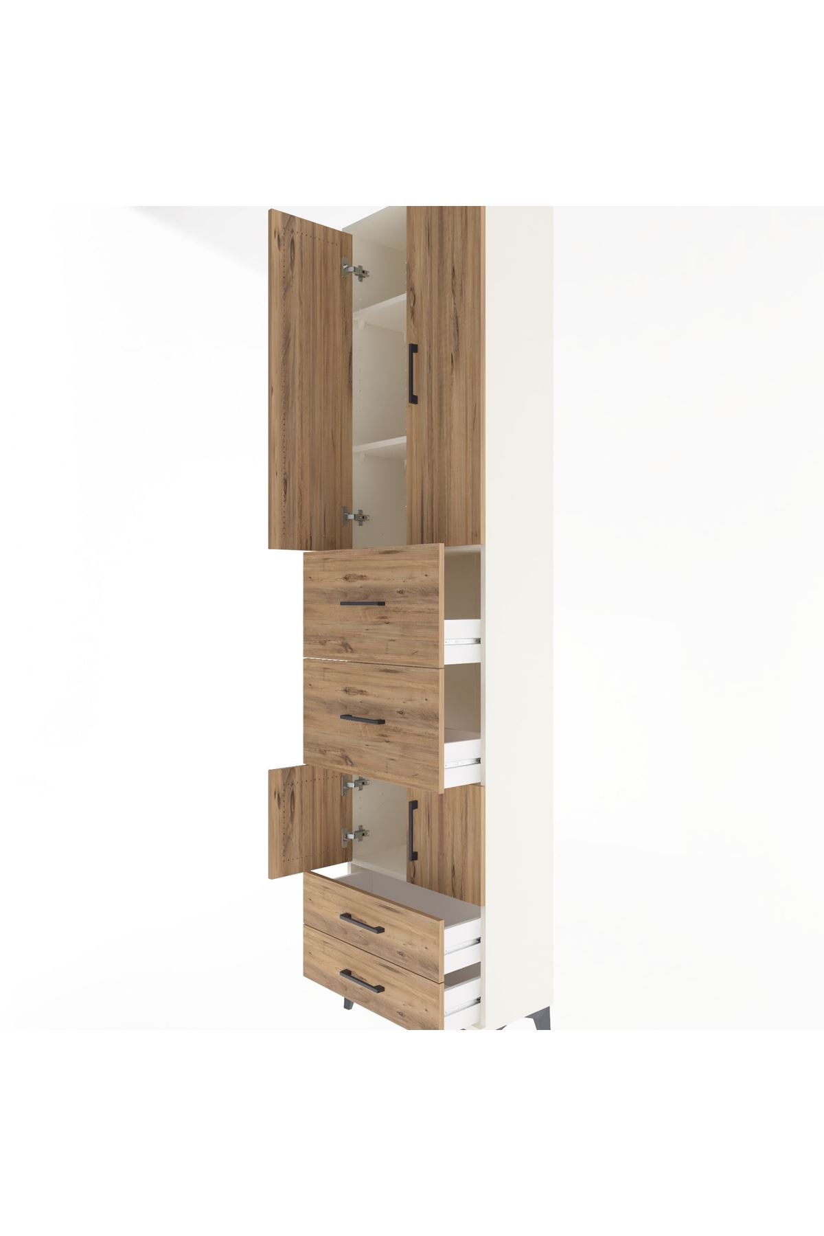 Arges Dolap 4 Raflı 4 Çekmeceli 4 Kapaklı 60x30x243 - S32M061V3A