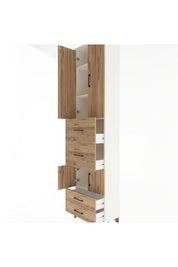 Arges Dolap 4 Raflı 4 Çekmeceli 4 Kapaklı 60x30x243 - S32M061V3A