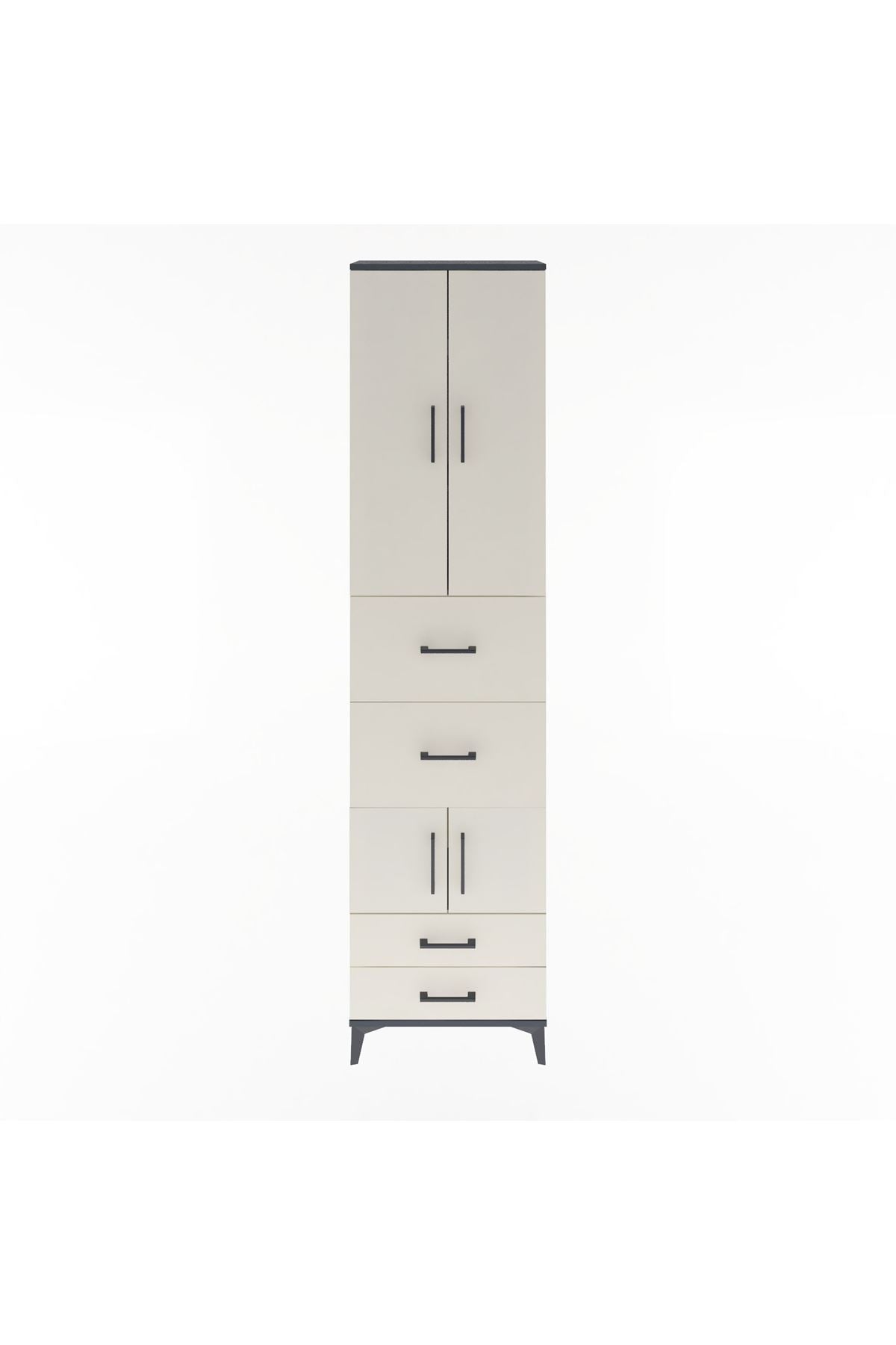 Arges Dolap 4 Raflı 4 Çekmeceli 4 Kapaklı 60x30x243 - S32M061V4A