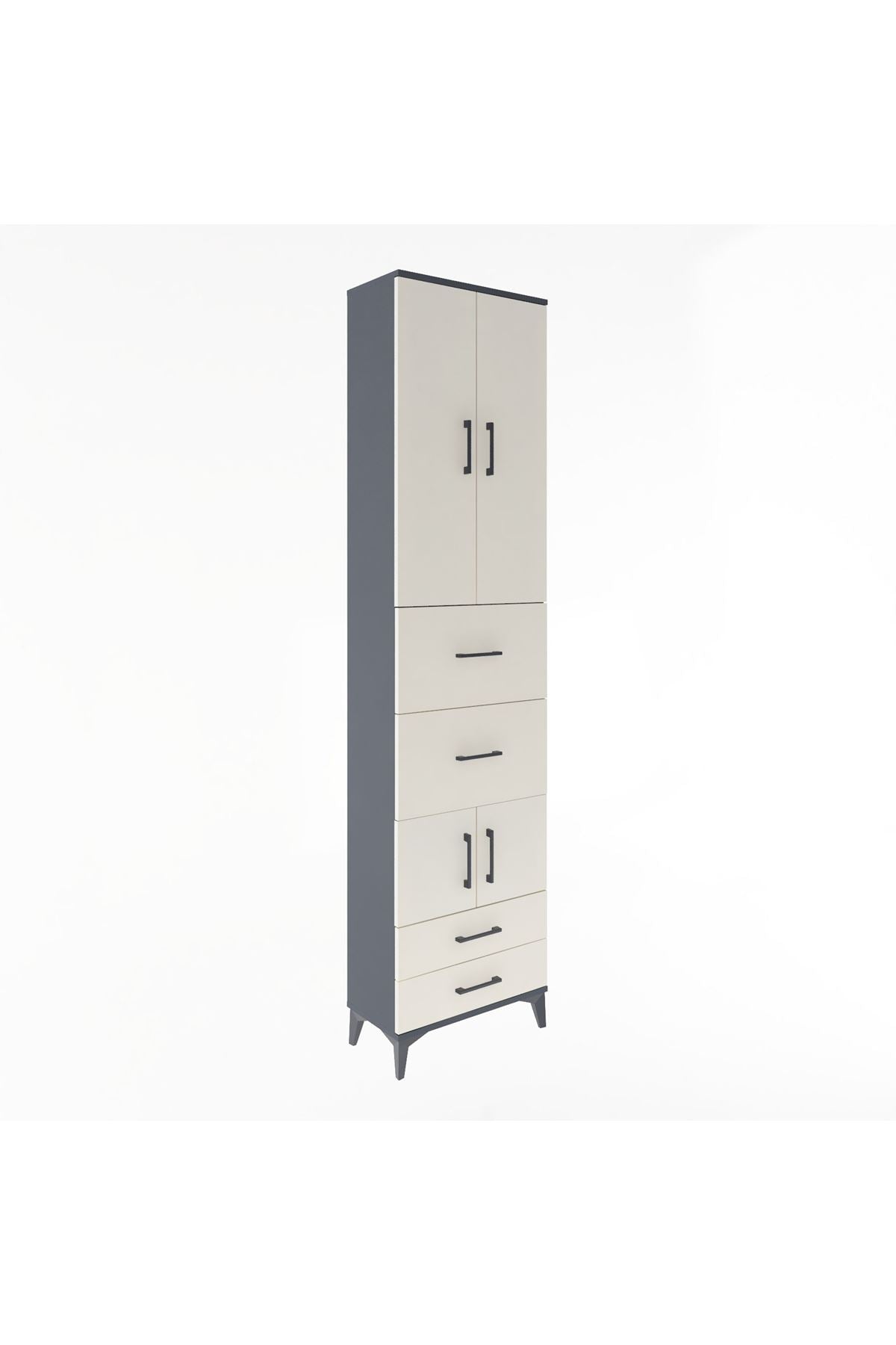 Arges Dolap 4 Raflı 4 Çekmeceli 4 Kapaklı 60x30x243 - S32M061V4A