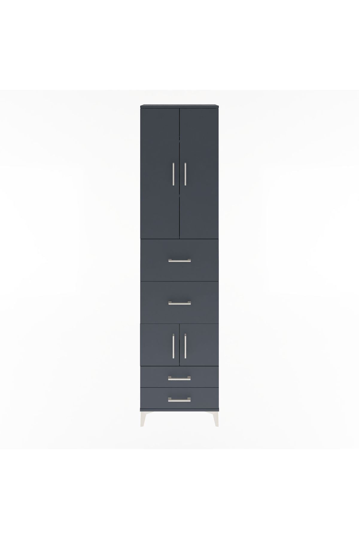 Arges Dolap 4 Raflı 4 Çekmeceli 4 Kapaklı 60x30x243 - S32M061V5A