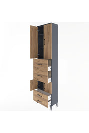 Arges Dolap 4 Raflı 4 Çekmeceli 4 Kapaklı 60x30x243 - S32M061V6A