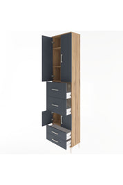 Arges Dolap 4 Raflı 4 Çekmeceli 4 Kapaklı 60x30x243 - S32M061V8A