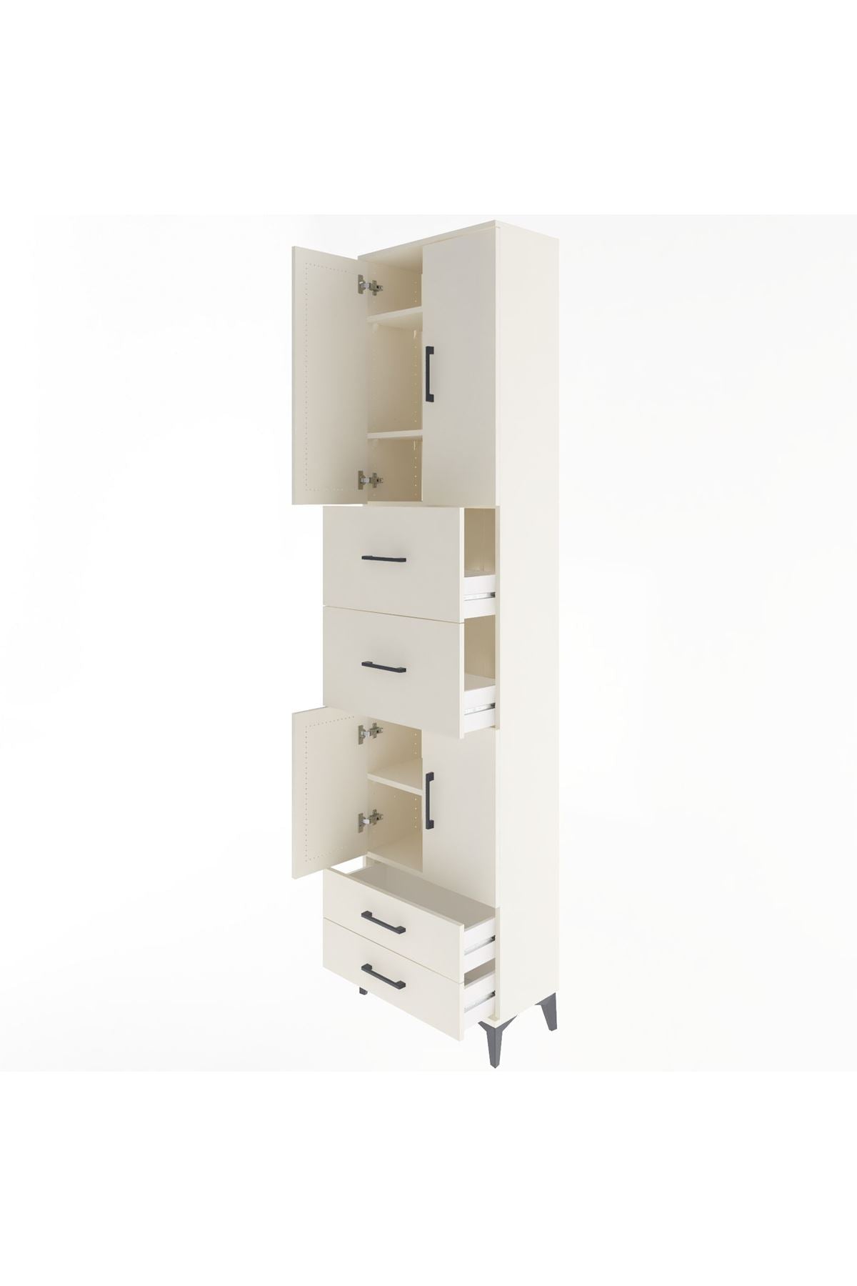 Arges Dolap 5 Raflı 4 Çekmeceli 4 Kapaklı 60x30x243 - S32M062V1A