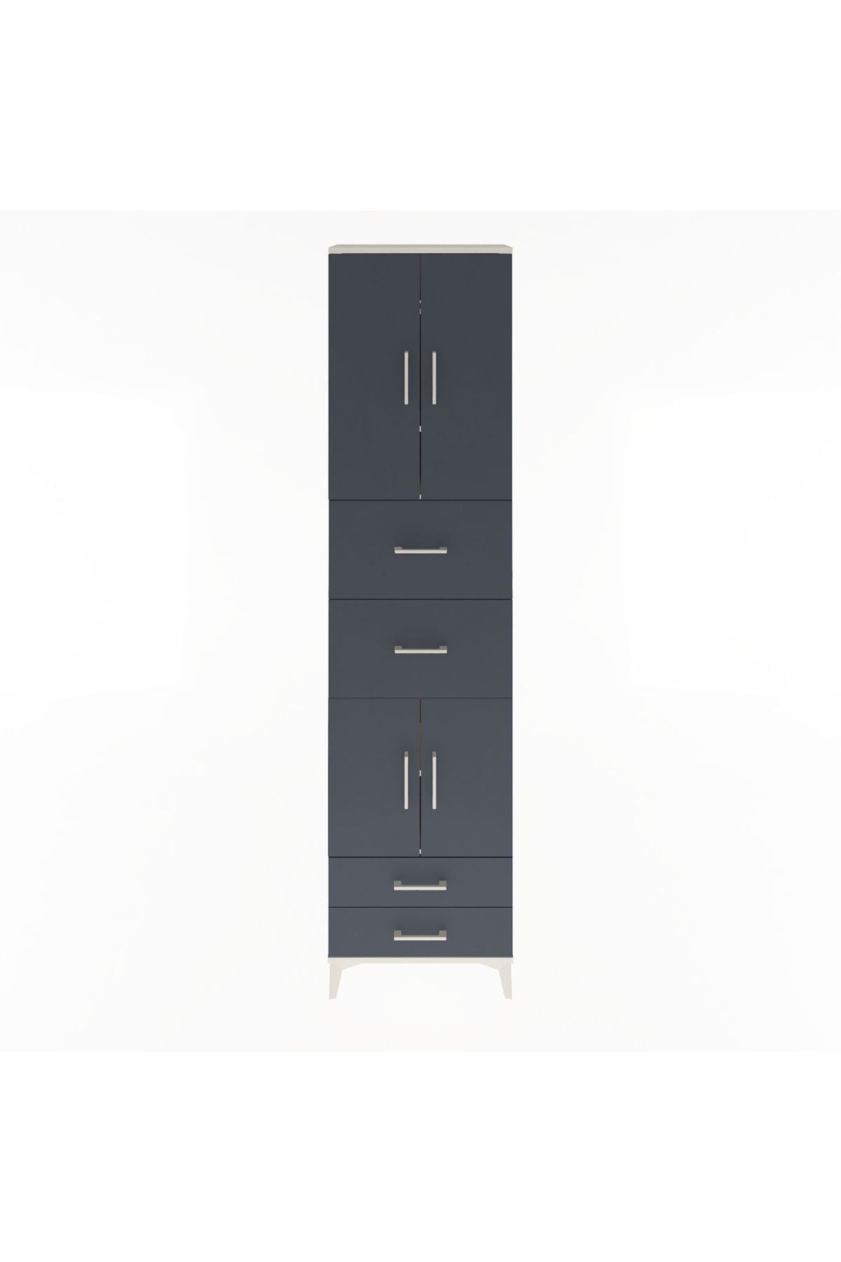 Arges Dolap 5 Raflı 4 Çekmeceli 4 Kapaklı 60x30x243 - S32M062V2A