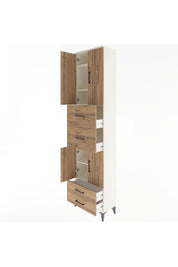 Arges Dolap 5 Raflı 4 Çekmeceli 4 Kapaklı 60x30x243 - S32M062V3A