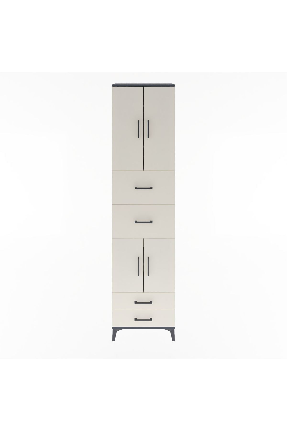 Arges Dolap 5 Raflı 4 Çekmeceli 4 Kapaklı 60x30x243 - S32M062V4A