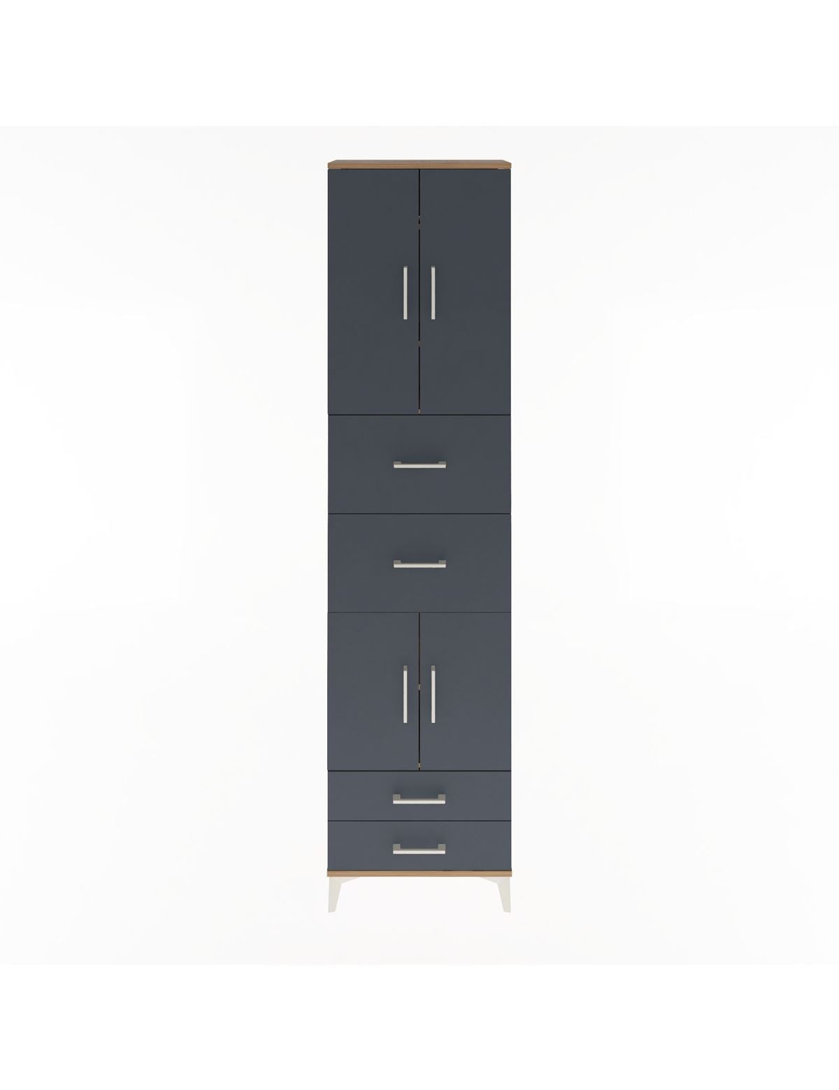 Arges Dolap 5 Raflı 4 Çekmeceli 4 Kapaklı 60x30x243 - S32M062V8A