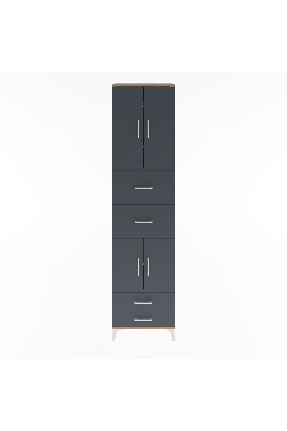 Arges Dolap 5 Raflı 4 Çekmeceli 4 Kapaklı 60x30x243 - S32M062V8A
